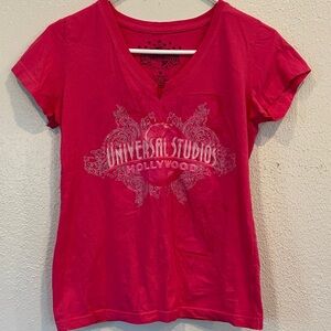 Universal Studios Women's Bright Pink Graphic Tee